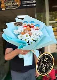 Mini Papatya Ayıcık 3 Adet Kinder Buketi